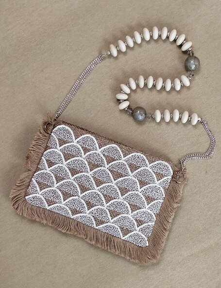 Raffia Clutch