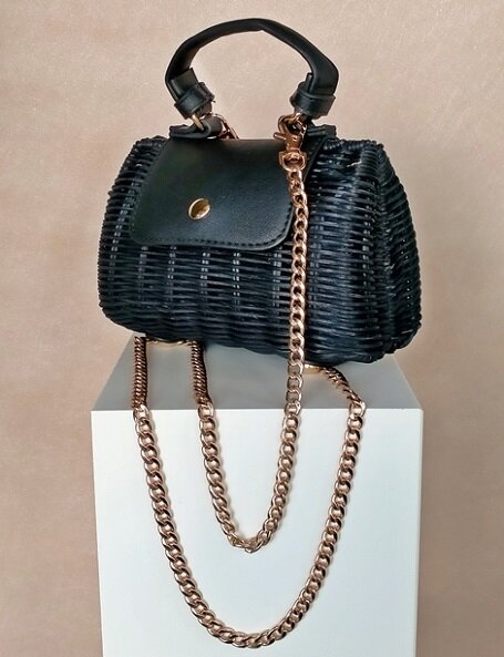 Borsa nera tracolla rimovibile