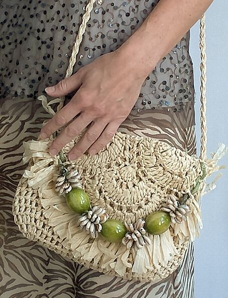 Borsa di rafia boho chic