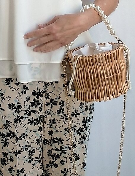 Borsa piccola in rattan