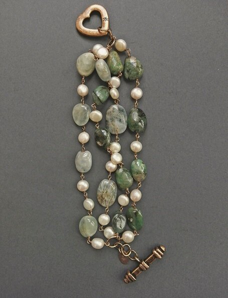 Bracciale con pietre di prehnite