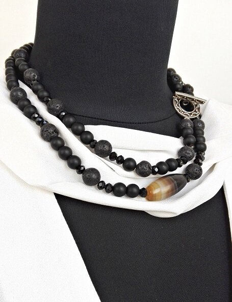 Agate dzi necklace