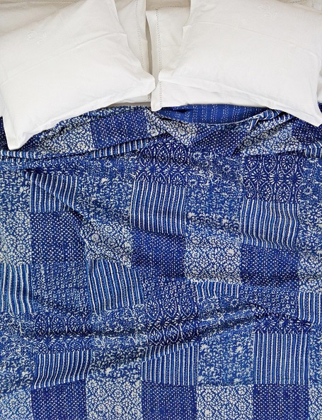 Copriletto cotone Kantha