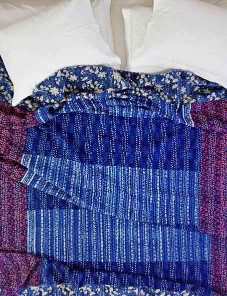 Copriletto indiano Kantha