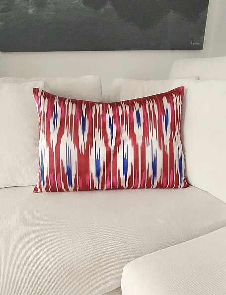 Cuscino colorato ikat
