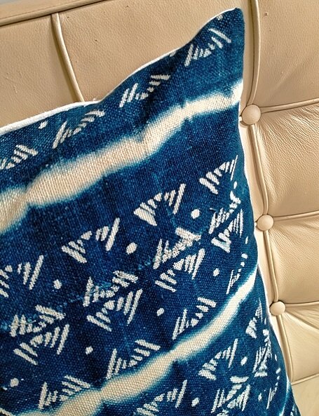 Indigo Mudcloth Pillow
