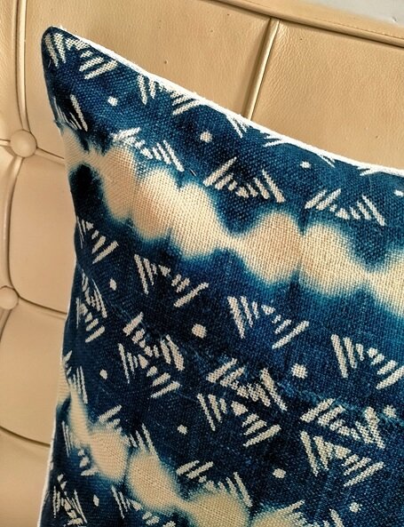 Indigo Mudcloth Pillow