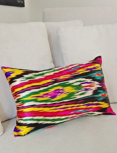Cuscino colorato Ikat