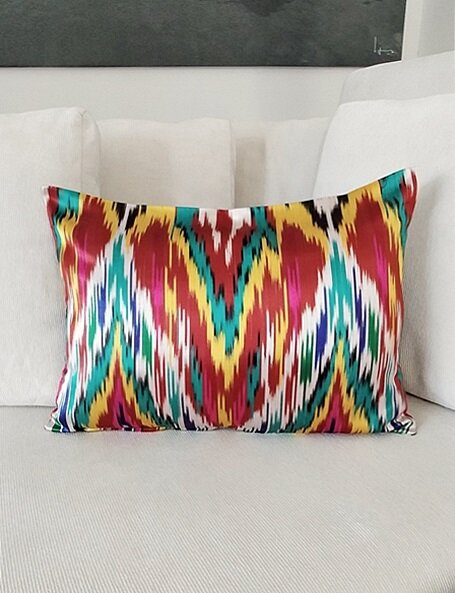 Ikat Silk Cushion