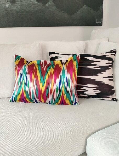 Ikat Silk Cushions