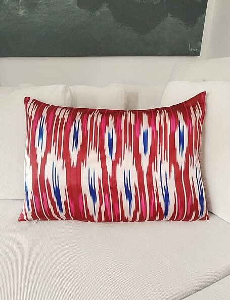 Cuscino per divano ikat