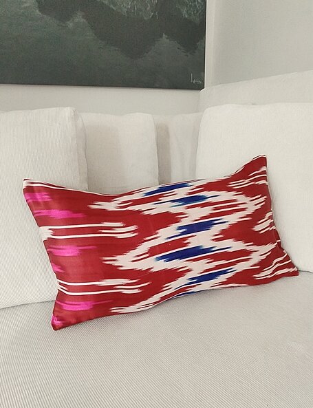 Cuscino d'arredo ikat