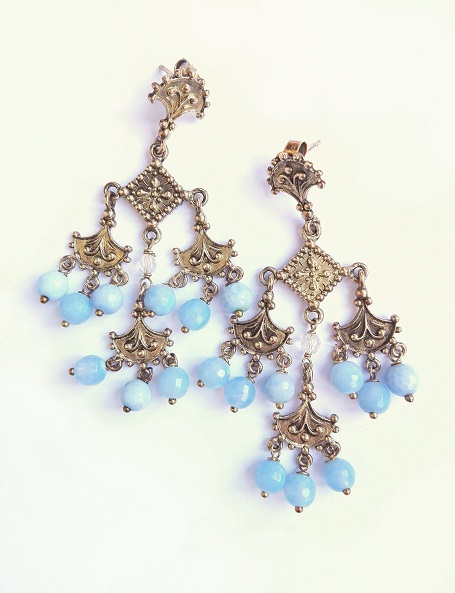 Gemstone chandelier earrings