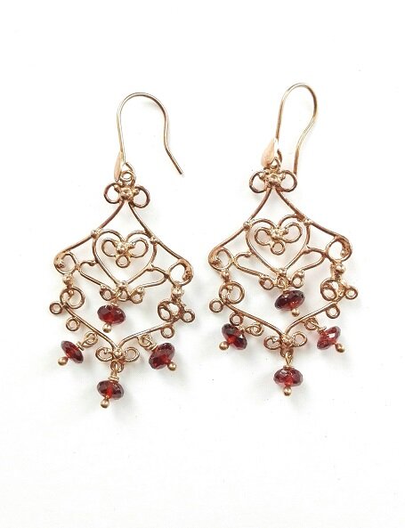 Gemstone chandelier earrings