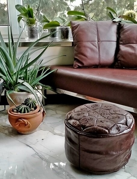 Pouf Marocchino in Pelle