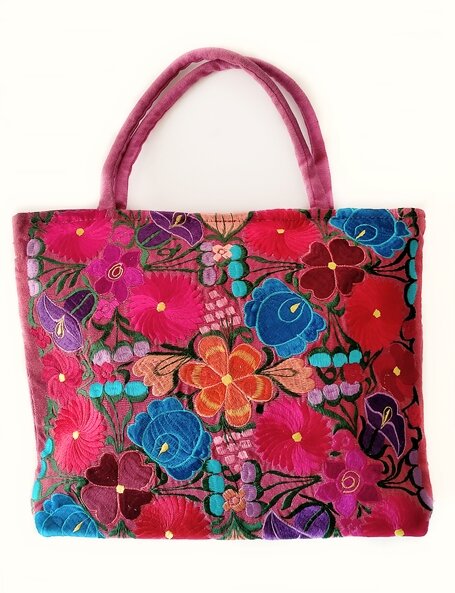 Borsa a spalla ricamata