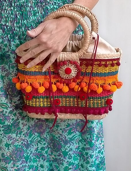 Borsa a mano paglia